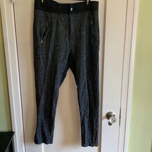 Grey cotton zipper sweat pants size S